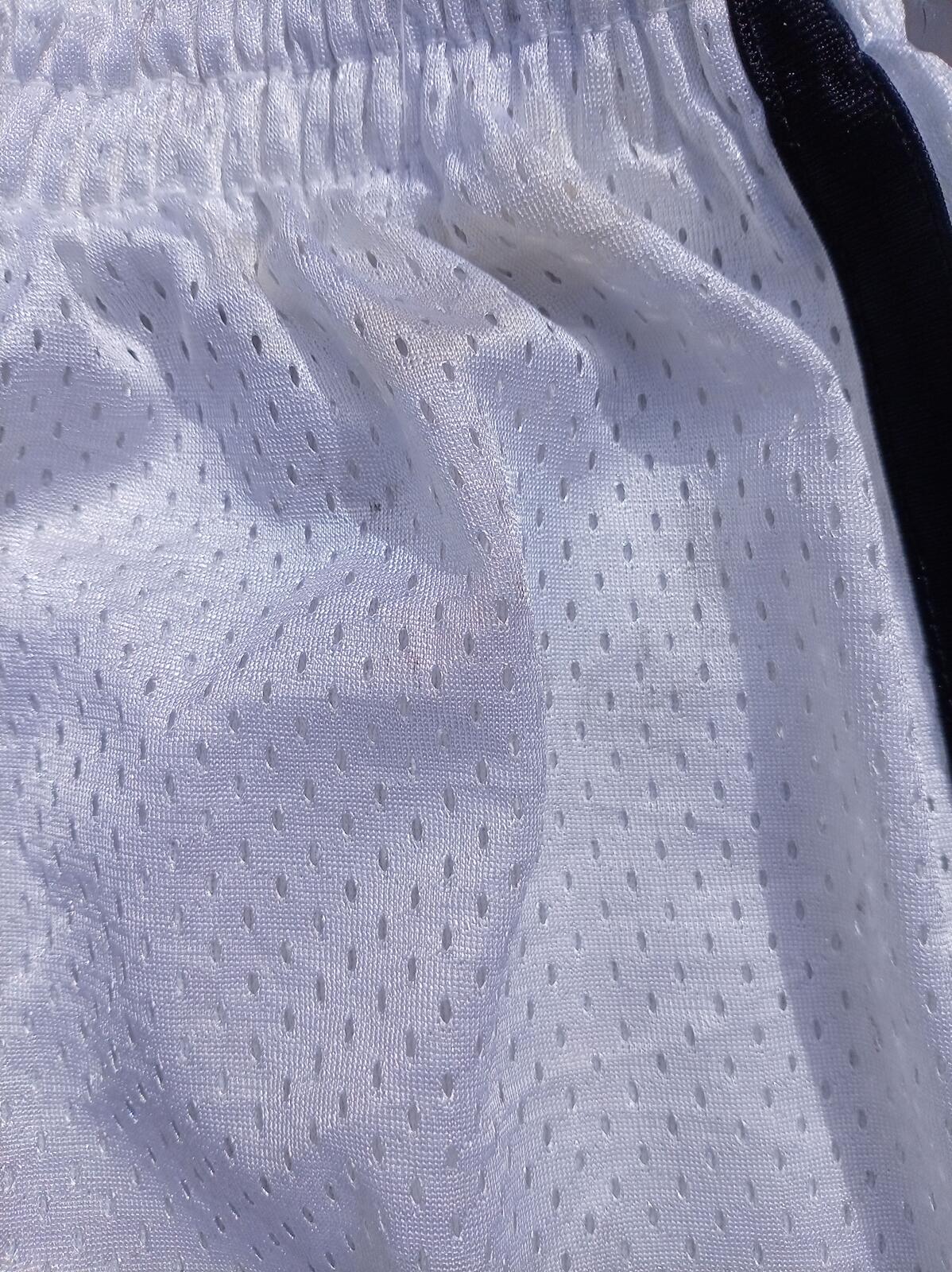 White Mesh Champion Sports Shorts with Black Trim - XL