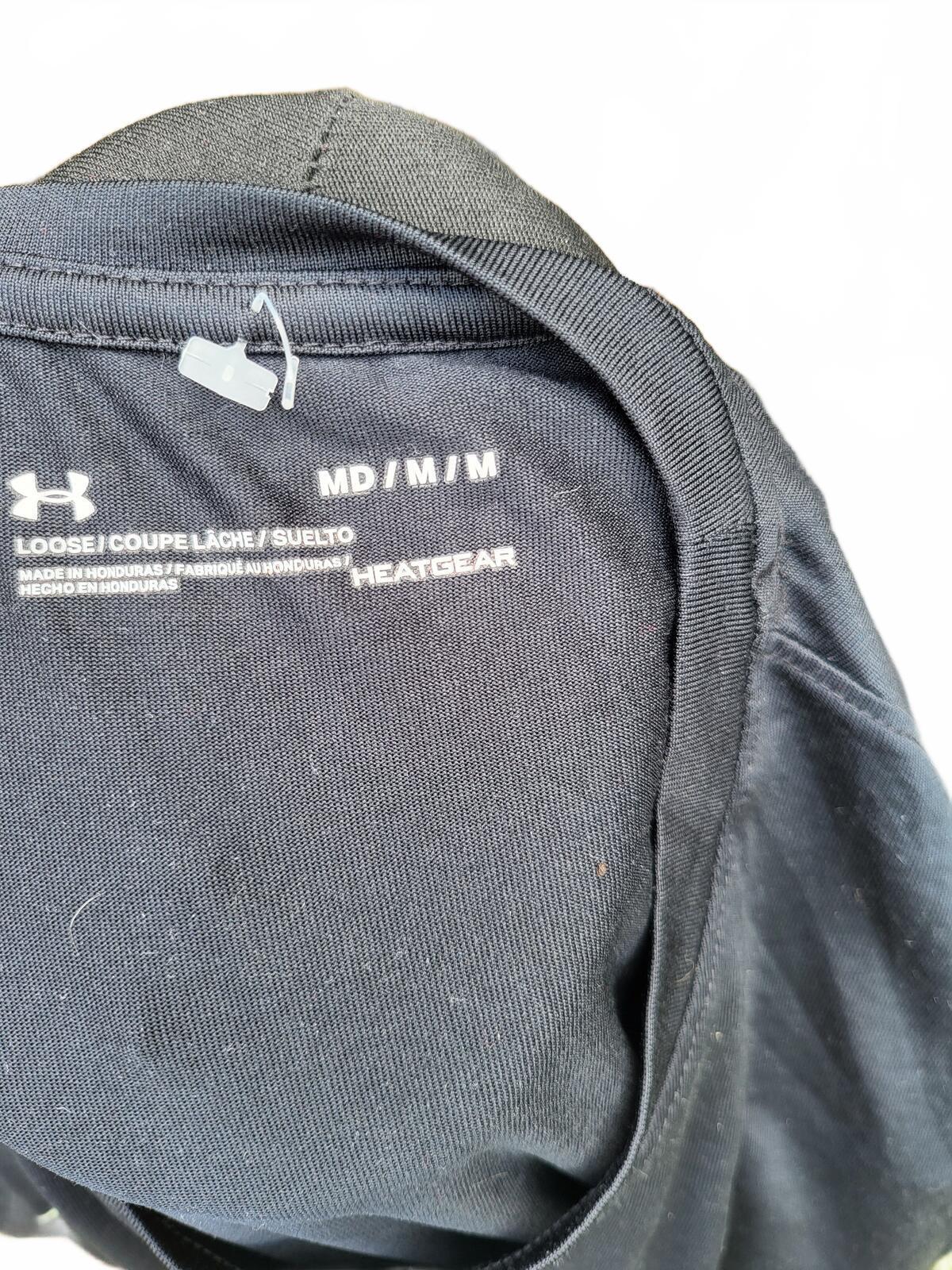 Under Armour Medium Grey Gym Tee - Green Sun Logo Graphic
