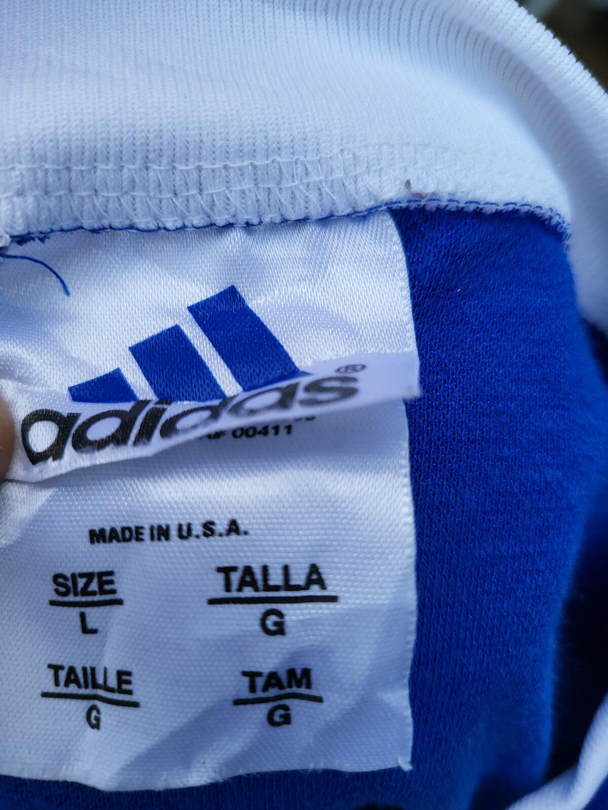 Vintage Adidas Community College Philadelphia Soccer Jersey Blue Size Large