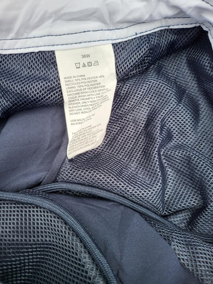 Nautica NavTech Men's Navy Blue Swim Shorts with Side Pocket - Size 36W