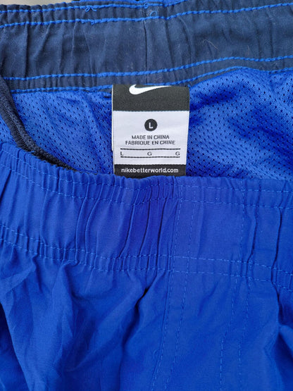 Nike Men's Blue Swim Shorts with Cargo Pocket - Large