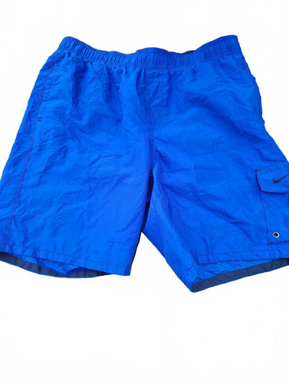 Nike Men's Blue Swim Shorts with Cargo Pocket - Large