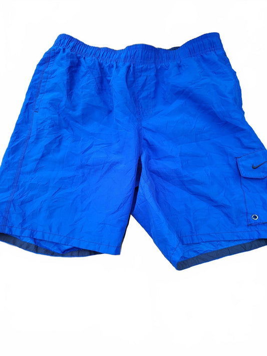 Nike Men's Blue Swim Shorts with Cargo Pocket - Large