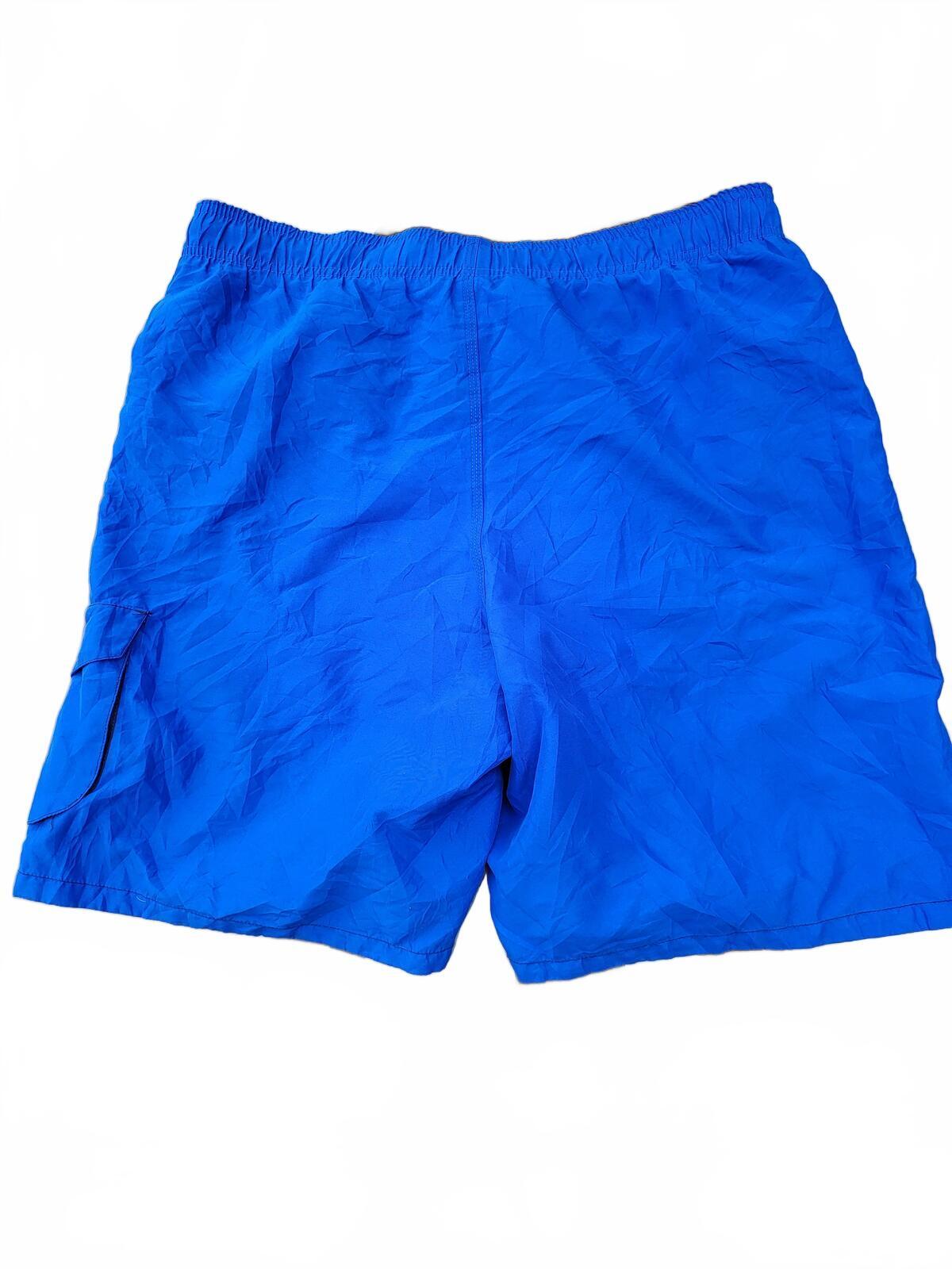 Nike Men's Blue Swim Shorts with Cargo Pocket - Large