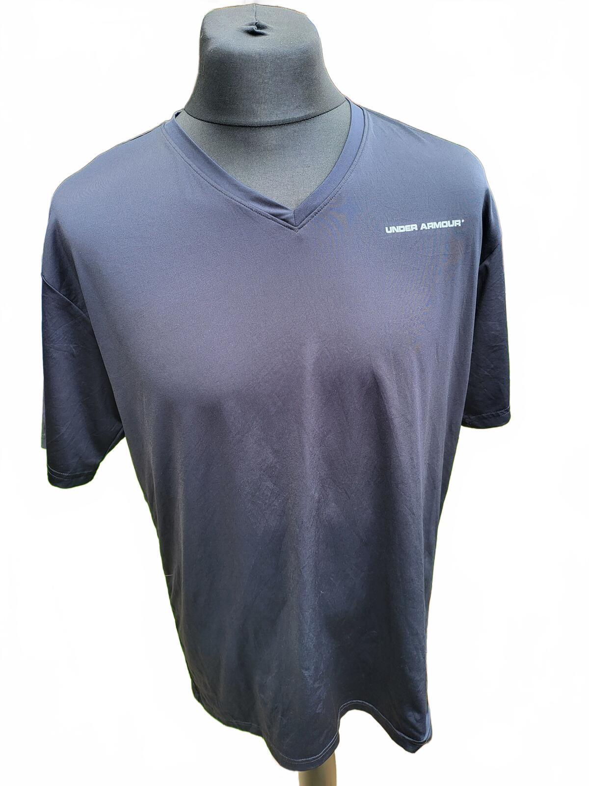 Under Armour Men's V-Neck Performance T-Shirt Navy Blue Extra Large XL