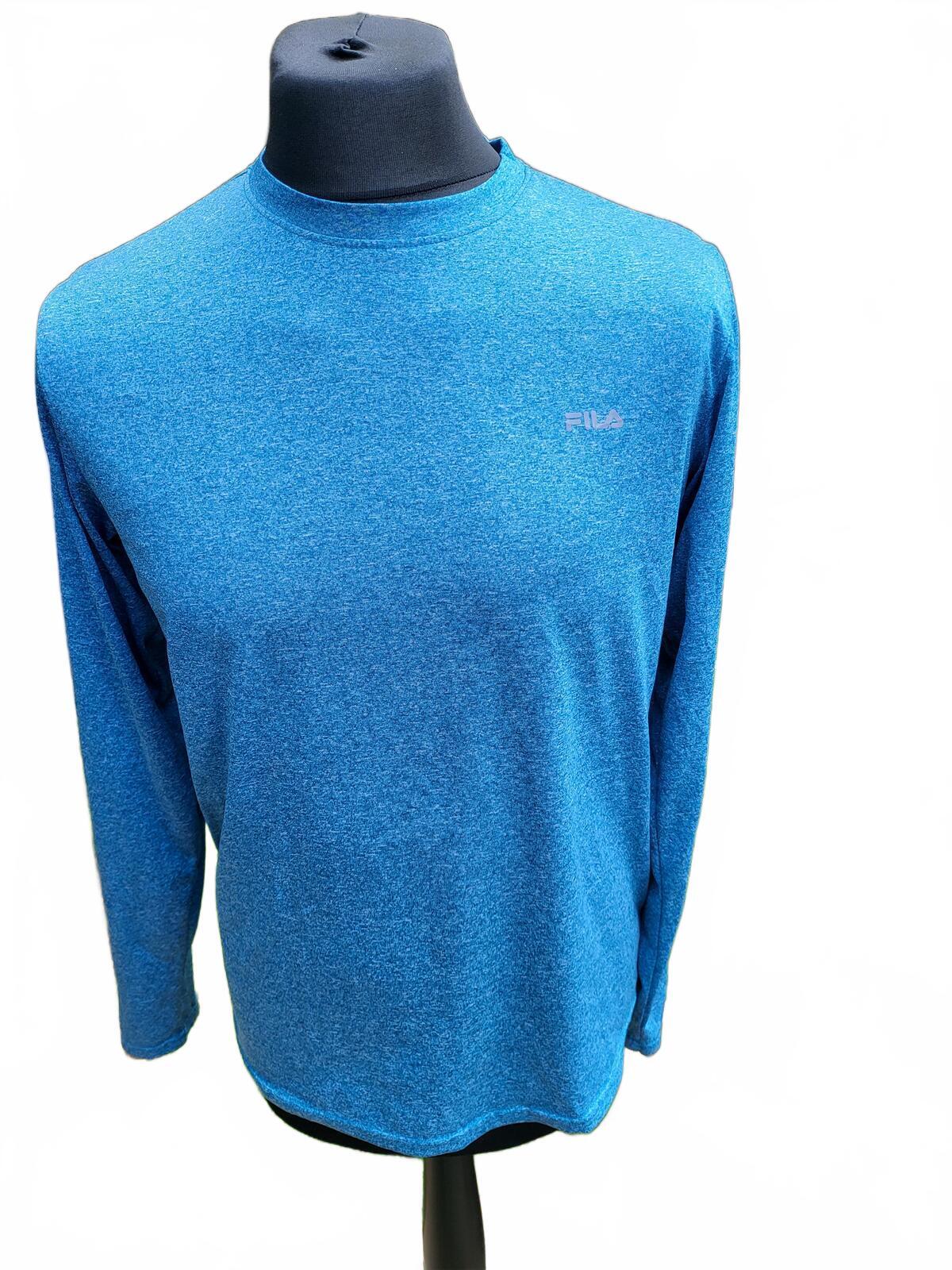 Fila Long Sleeve Blue Performance Shirt - Medium