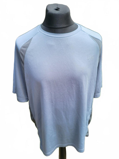 CHAMPION Men's Light Blue Short Sleeve Sports T-Shirt - XL