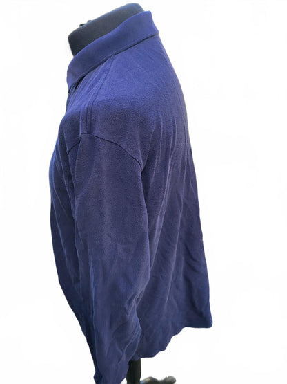 Lacoste Men's Long Sleeve Polo Shirt Navy Blue - Size 7 - XL