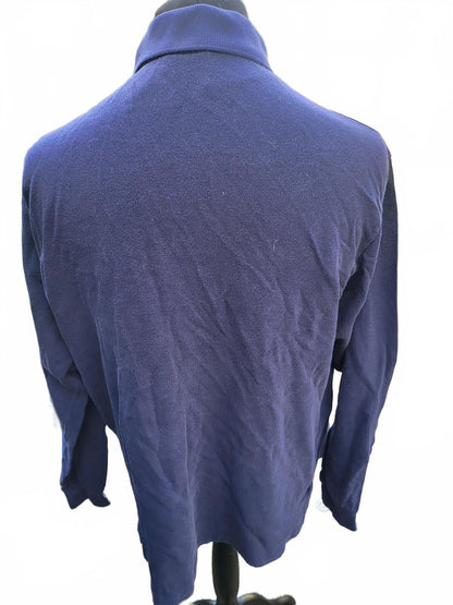 Lacoste Men's Long Sleeve Polo Shirt Navy Blue - Size 7 - XL