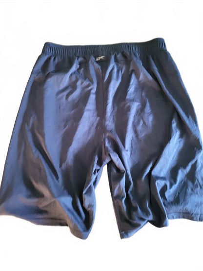 Reebok Navy Blue Men's Athletic Shorts with White Drawstring - Large