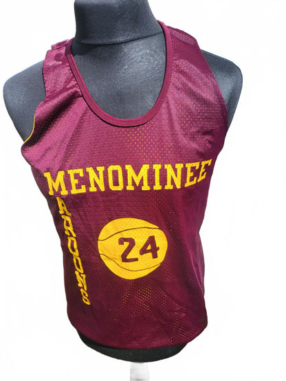 Vintage 80s Champion USA Menominee Maroons Reversible Basketball Jersey - M