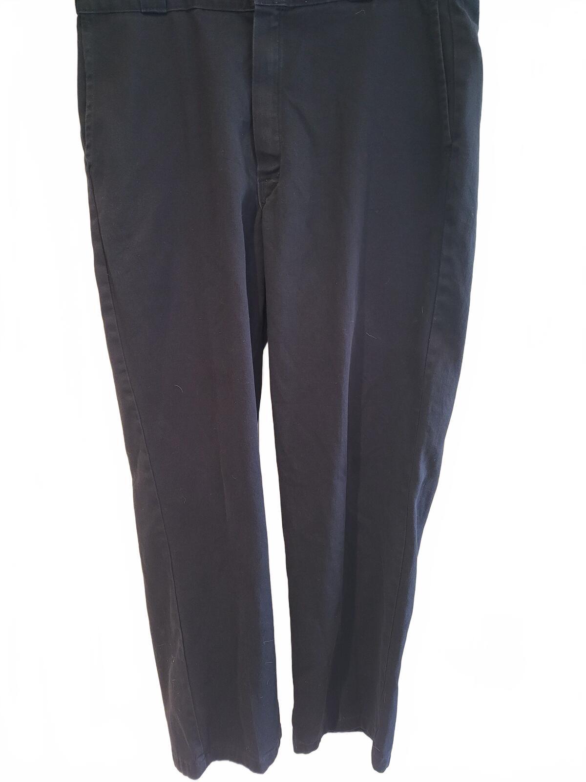 Genuine Dickies Black Straight-Leg Trousers W36 L32