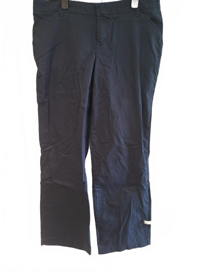 Dickies Ladies Straight Leg Stretch Work Pants - Dark Navy - Size 16R (Preloved)