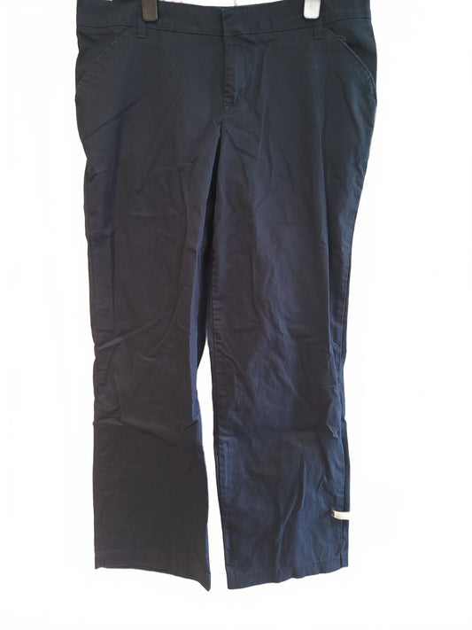 Dickies Ladies Straight Leg Stretch Work Pants - Dark Navy - Size 16R (Preloved)