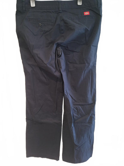 Dickies Ladies Straight Leg Stretch Work Pants - Dark Navy - Size 16R (Preloved)