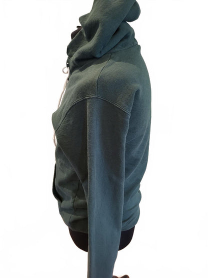 Unisex Green Hoodie with Lace-up / Kangaroo Pocket - YXL - Youth Extra Large
