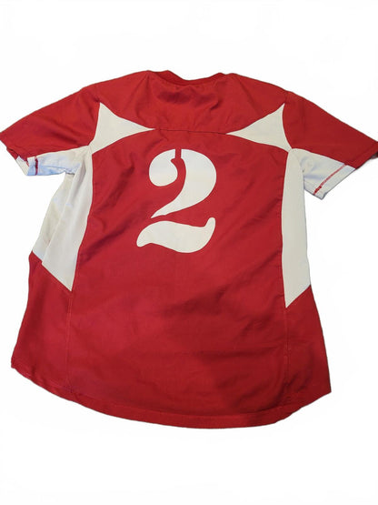 Women's Nike Red and White Sports Jersey with Number 2 - 4-6 Extra Small