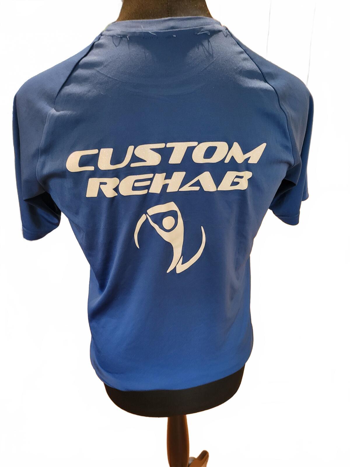 Nike Blue Custom Rehab UPF 40+ Short Sleeve Athletic Shirt - Small