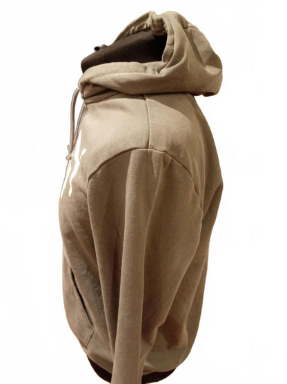 Puma Men's Hooded Sweatshirt in Light Brown/Beige - Medium