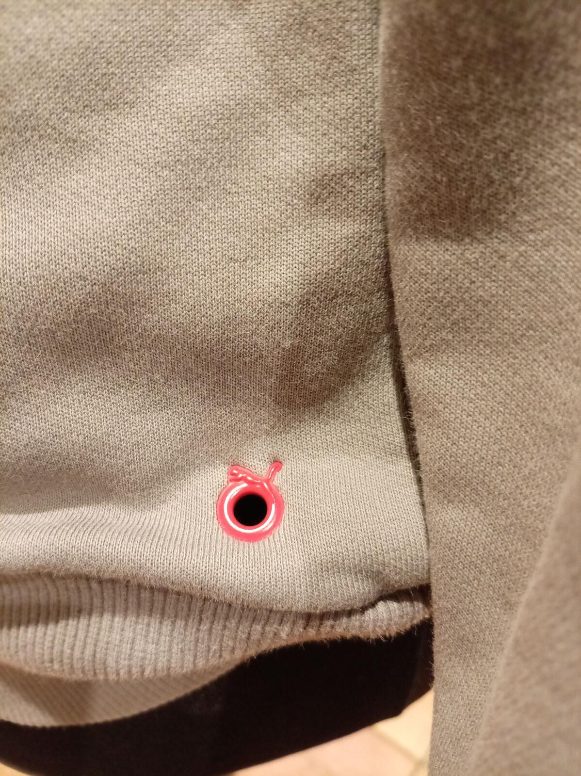 Puma Beige Crewneck Sweatshirt with Logo Detail - Small