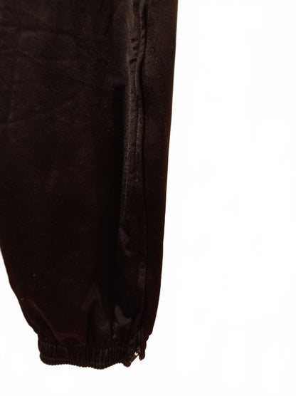 Puma Black Track Pants with Elastic Waist and Ankle Cuffs - Medium