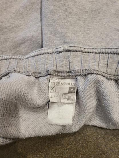 Adidas Grey Athletic Shorts with Navy Stripes - XL