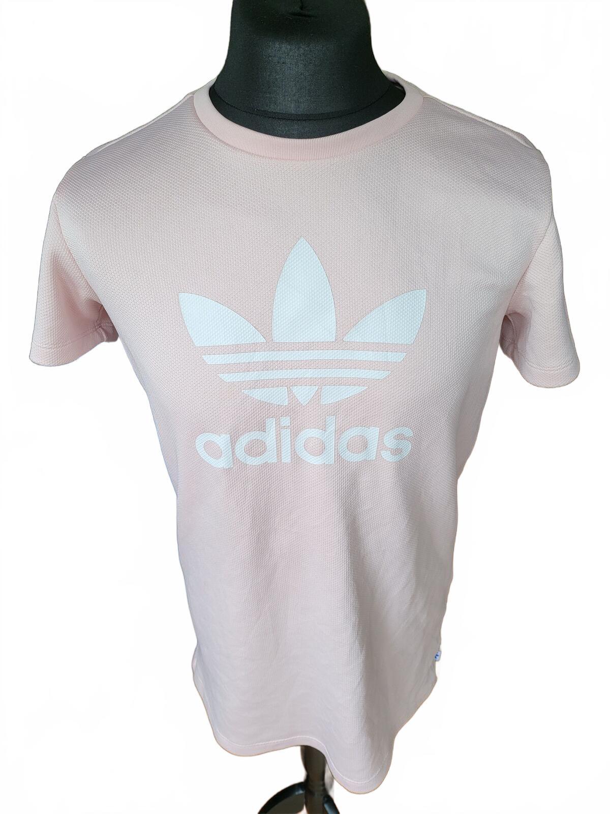 Adidas Originals Pastel Pink Trefoil Pique Tee Dress - Size 10