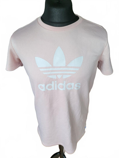 Adidas Originals Pastel Pink Trefoil Pique Tee Dress - Size 10