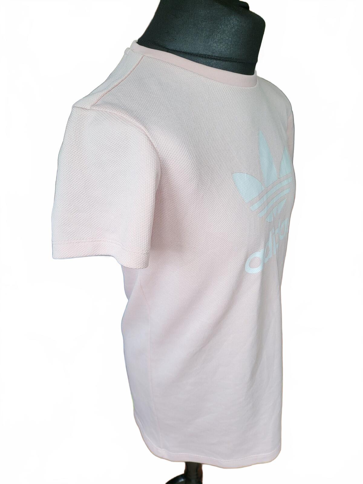 Adidas Originals Pastel Pink Trefoil Pique Tee Dress - Size 10