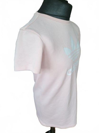 Adidas Originals Pastel Pink Trefoil Pique Tee Dress - Size 10