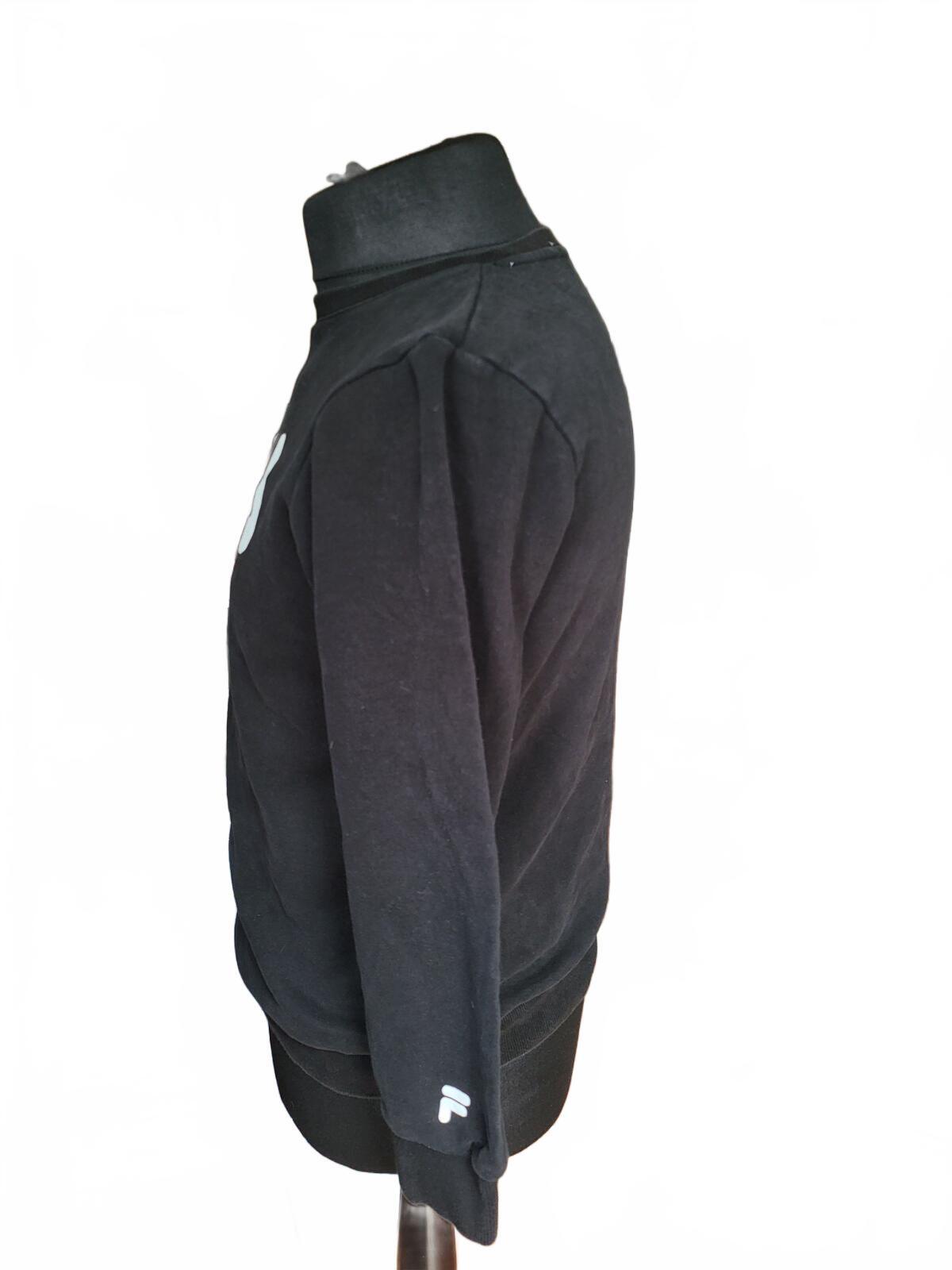 FILA Black Crewneck Sweatshirt with Logo - SMALL
