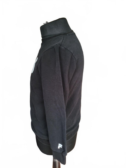 FILA Black Crewneck Sweatshirt with Logo - SMALL