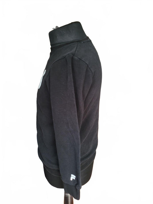 FILA Black Crewneck Sweatshirt with Logo - SMALL