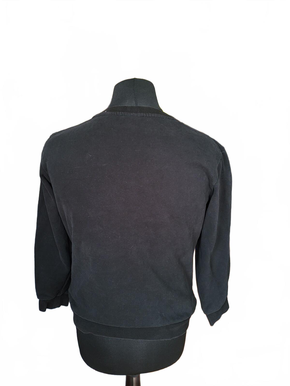 FILA Black Crewneck Sweatshirt with Logo - SMALL