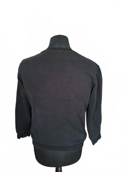 FILA Black Crewneck Sweatshirt with Logo - SMALL