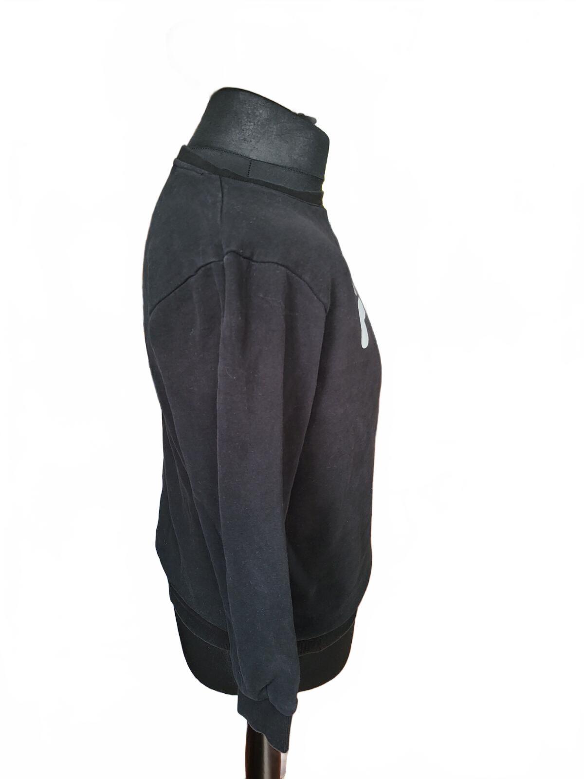 FILA Black Crewneck Sweatshirt with Logo - SMALL