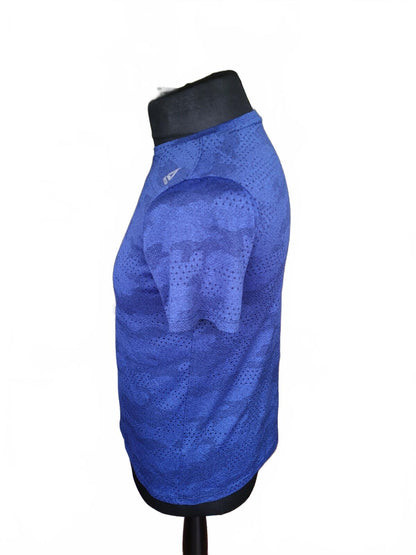 Reebok Blue Camouflage Short Sleeve Sports T-Shirt - XL