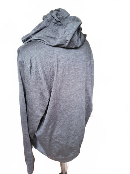 Puma Grey Lightweight Hoodie with Drawstring Hood and Front Pocket