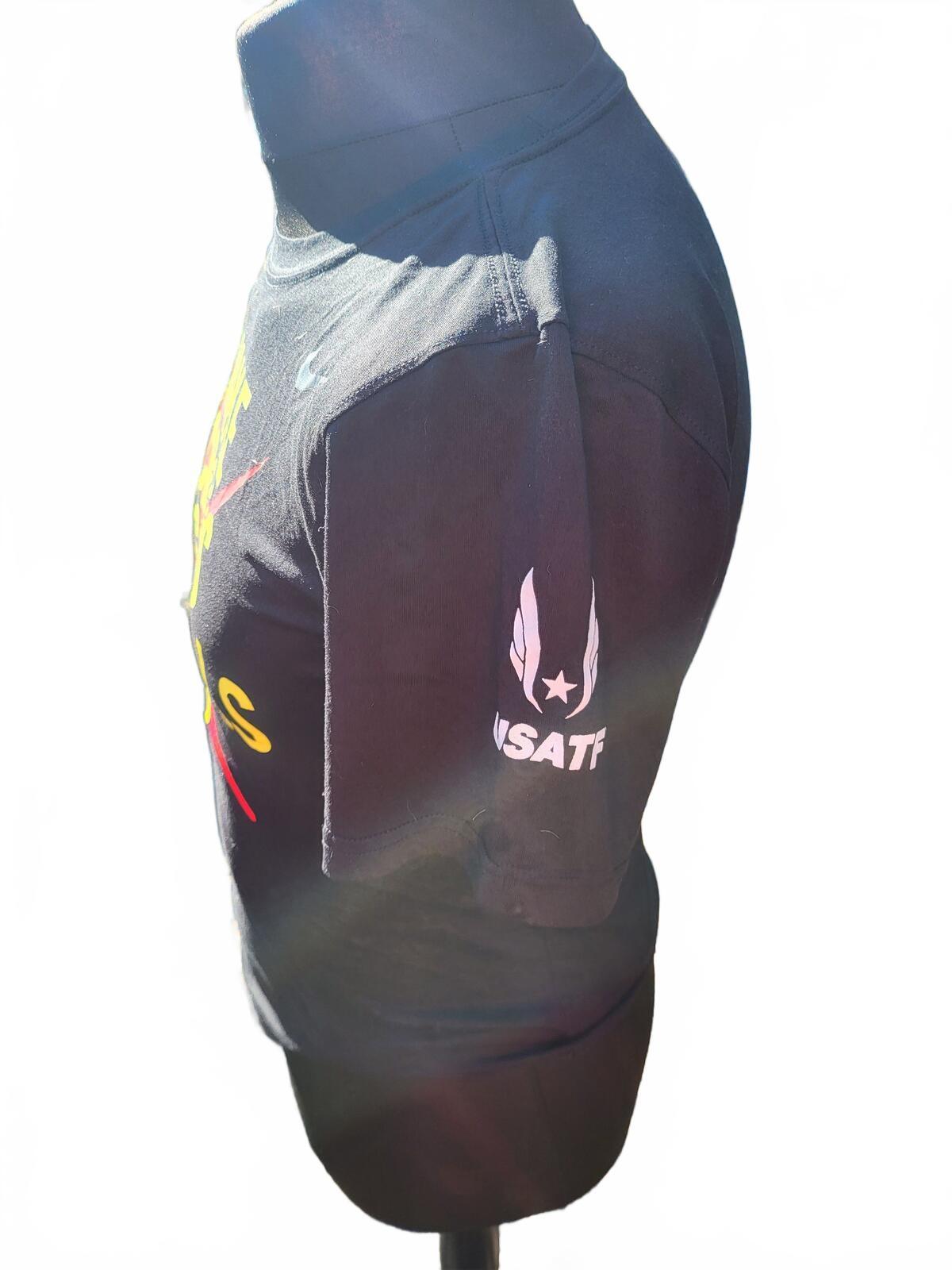 Nike Cross Regionals 2022 Running T-Shirt Black Gold Red XC Small