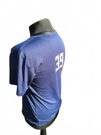 Nike Training Shirt Medium M Navy Blue Number 39 Football Running Athletic Tee