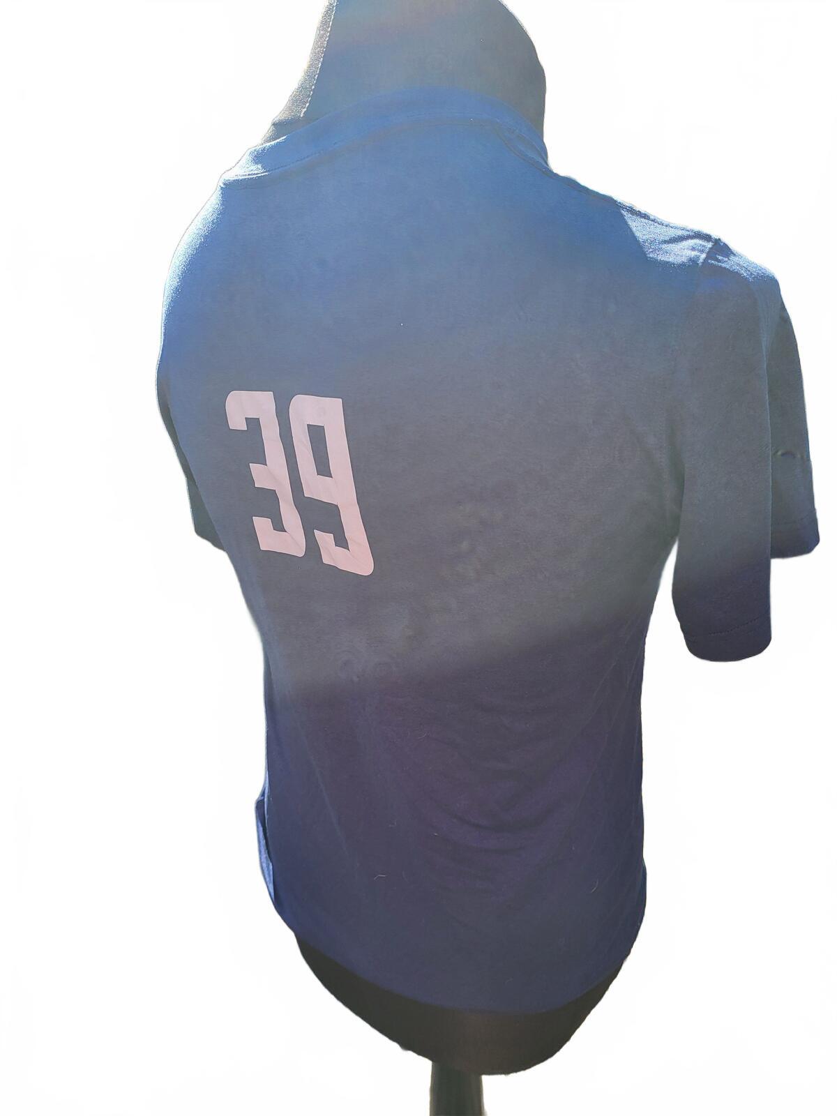 Nike Training Shirt Medium M Navy Blue Number 39 Football Running Athletic Tee