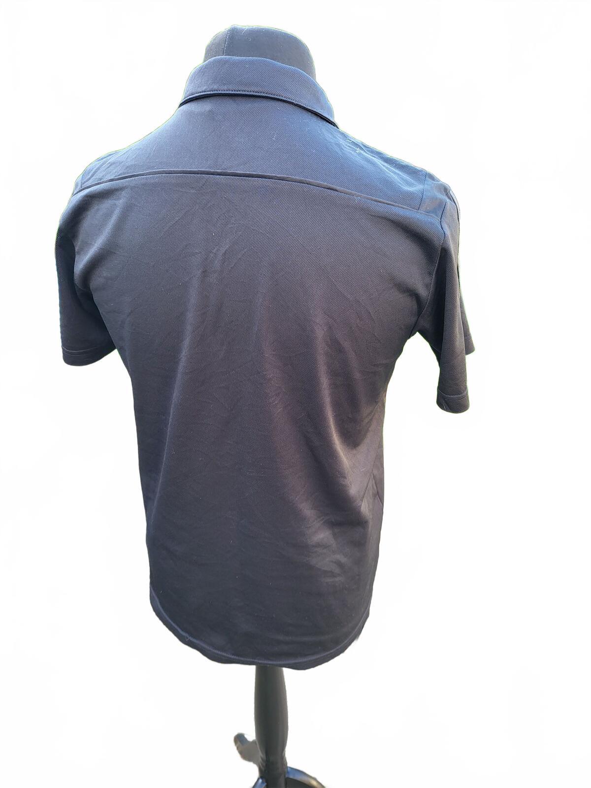 Adidas Man United Polo Shirt Mens Medium M Black Aon Football Training Top