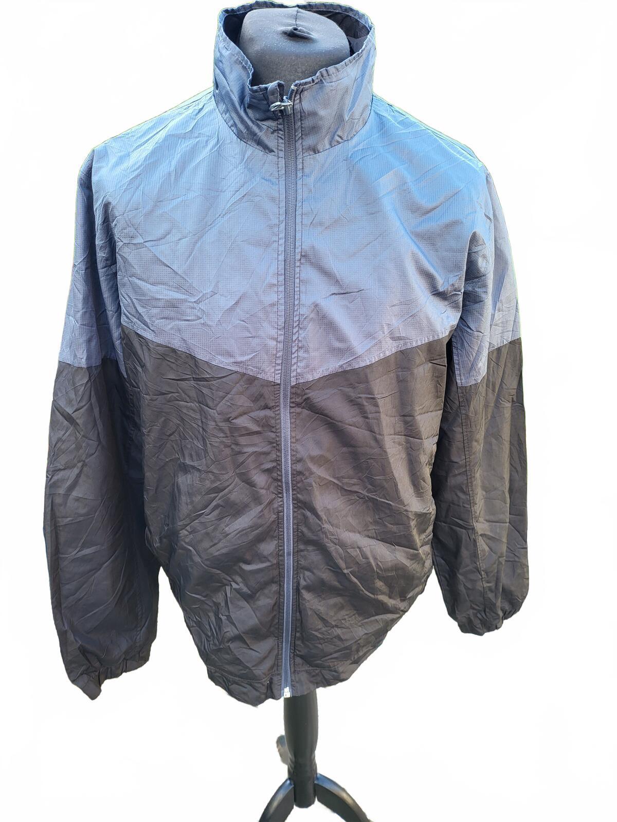 Starter Jacket Mens Large L Grey Black Retro 90s Hip Hop Rap Style