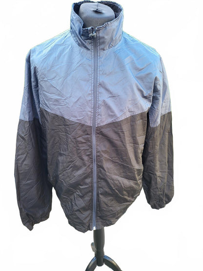 Starter Jacket Mens Large L Grey Black Retro 90s Hip Hop Rap Style