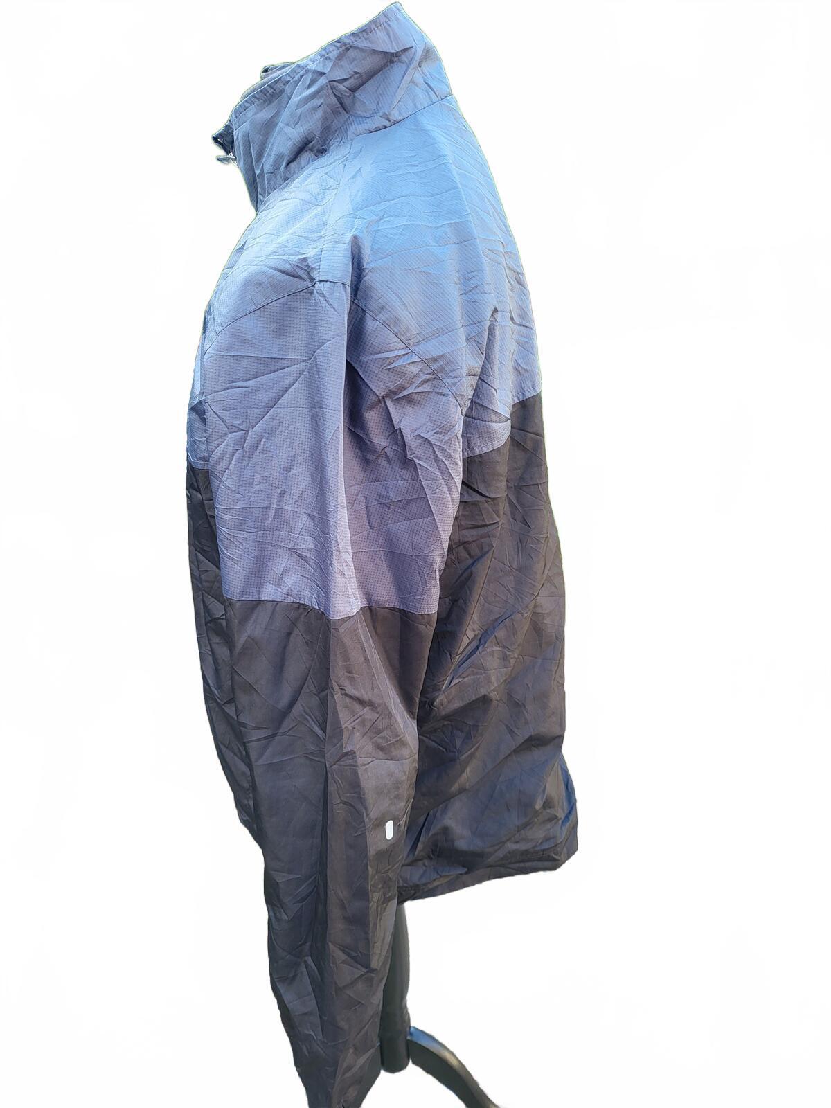 Starter Jacket Mens Large L Grey Black Retro 90s Hip Hop Rap Style