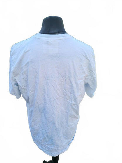 Adidas Originals T Shirt Mens XL Extra Large Light Blue Trefoil Patch Graphic