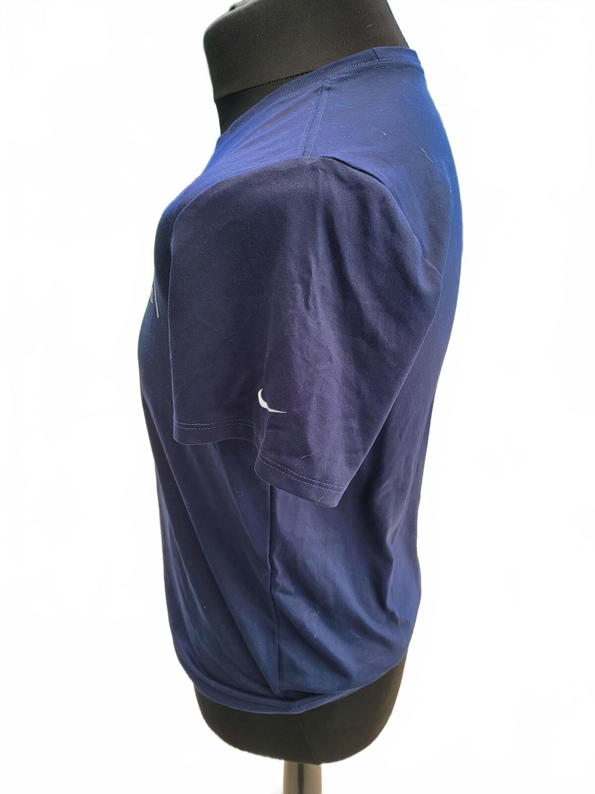 Nike Training Shirt Mens Medium M Blue Short Sleeve Workout Gym Top Promo