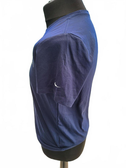 Nike Training Shirt Mens Medium M Blue Short Sleeve Workout Gym Top Promo