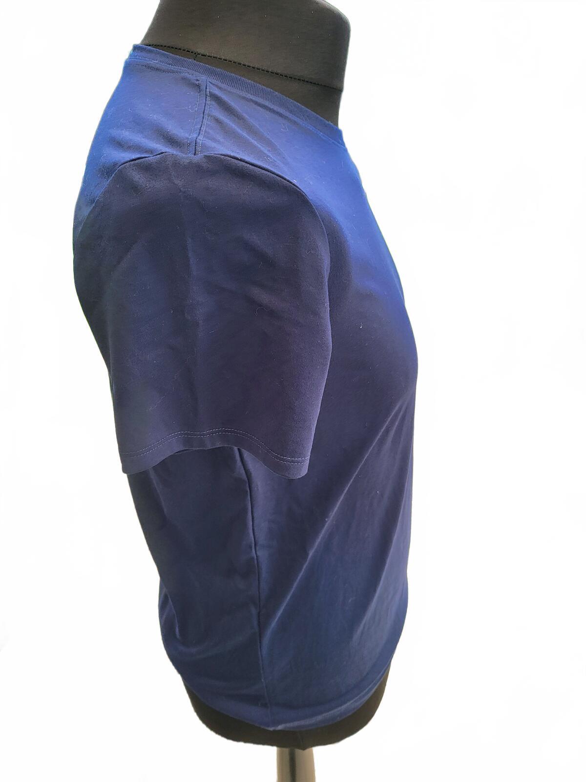 Nike Training Shirt Mens Medium M Blue Short Sleeve Workout Gym Top Promo