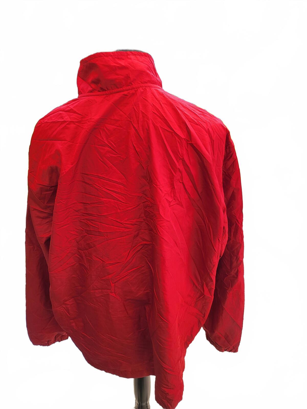 Starter Windbreaker Jacket Mens 2XL XXL Red Grey Retro Y2K Hip Hop Track Top